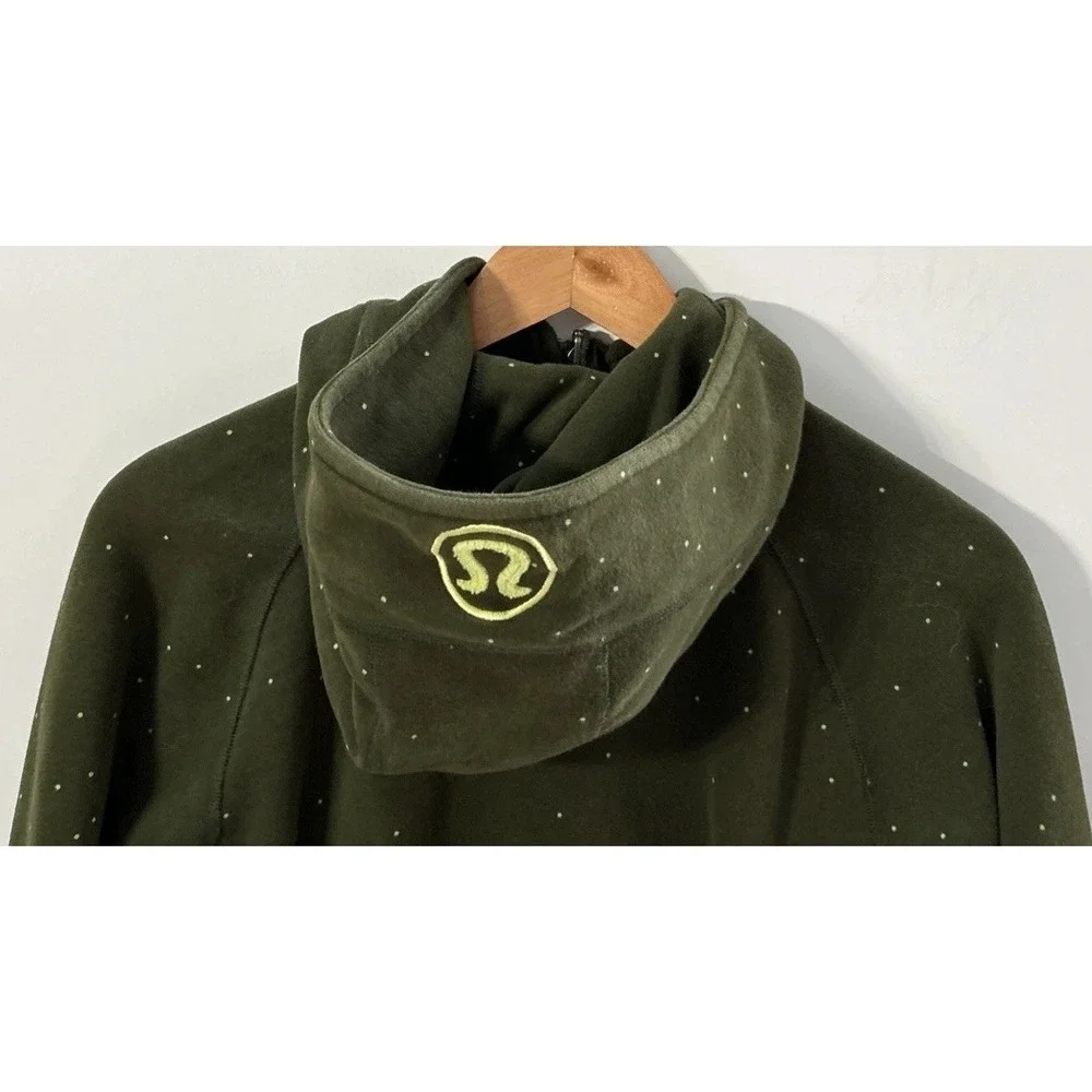 Lululemon‎ Women's RARE Polka Dot Full Zip Hooded Scuba Jacket No Pilling